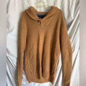 Vintage Tommy Hilfiger Men's Camel Knit Sweater